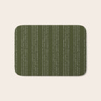 Lines #5 (Olive Green) Bath Mat Gallery Image 1