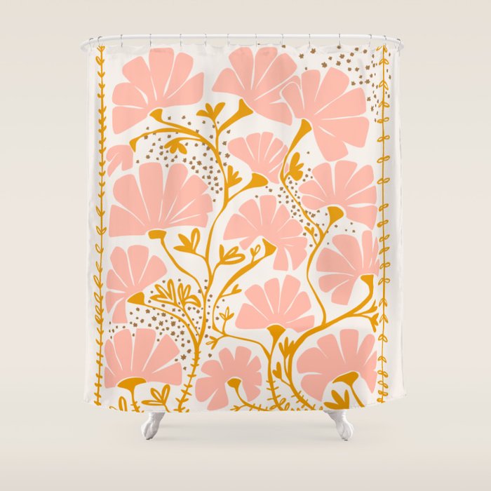 Ever blooming good vibes soft colors Shower Curtain Gallery Image 1