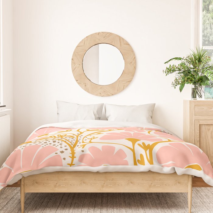 Ever blooming good vibes soft colors Duvet Cover Gallery Image 3