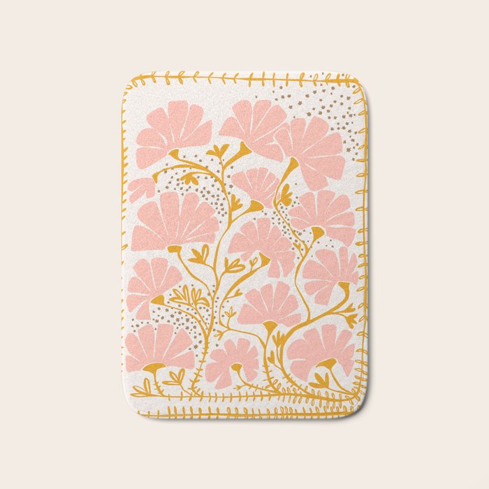 Ever blooming good vibes soft colors Bath Mat Gallery Image 1