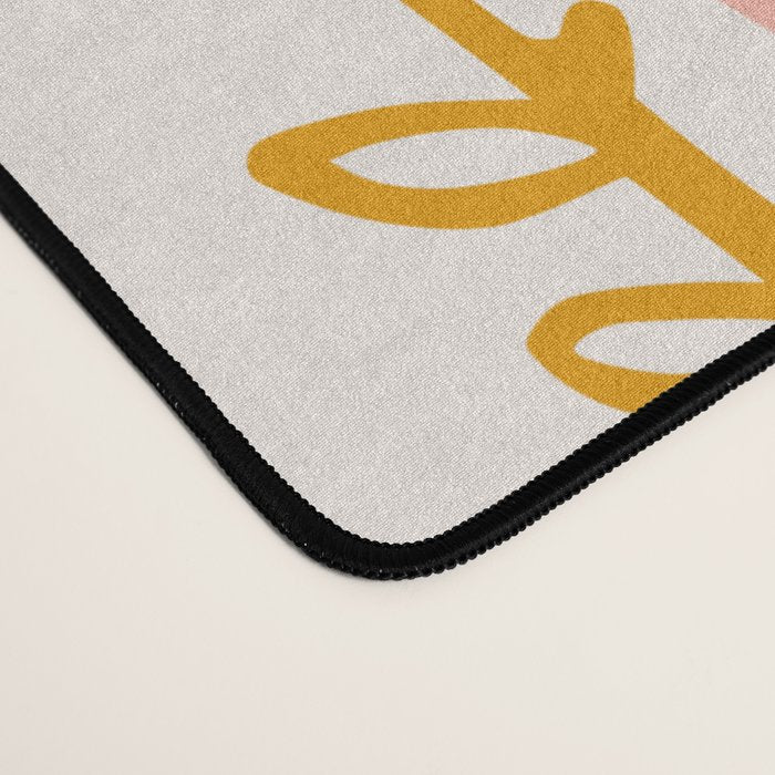 Ever blooming good vibes soft colors Desk Mat Gallery Image 4