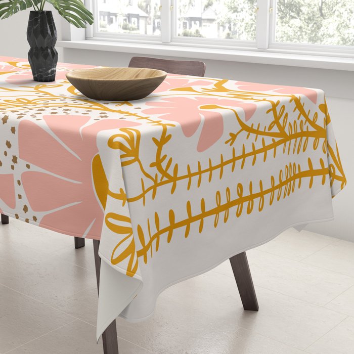 Ever blooming good vibes soft colors Tablecloth Gallery Image 3