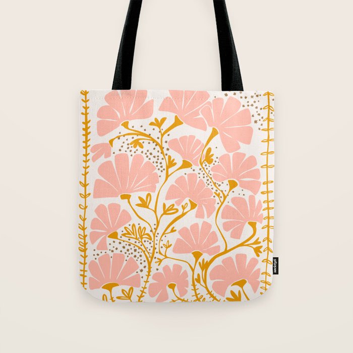 Ever blooming good vibes soft colors Tote Bag Gallery Image 1