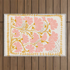 Ever blooming good vibes soft colors Outdoor Rug Gallery Image 1
