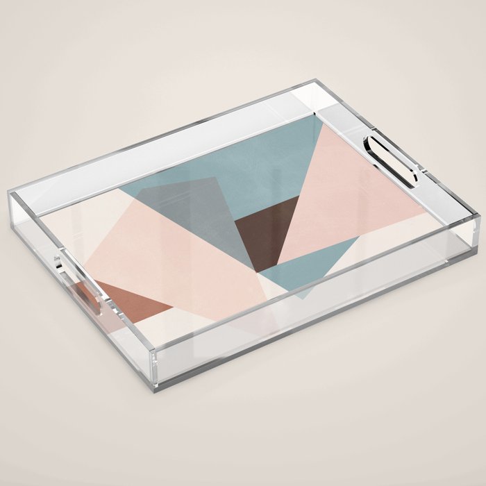 Abstract Minimal Geometric 8 Acrylic Tray Gallery Image 1