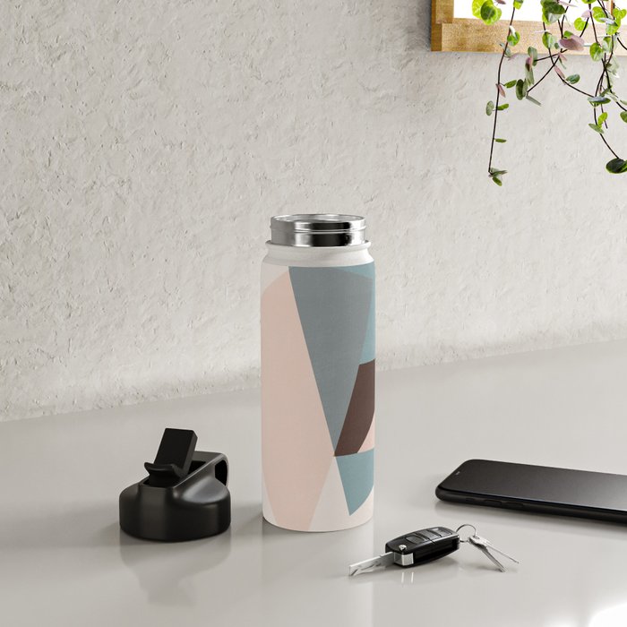 Abstract Minimal Geometric 8 Water Bottle Gallery Image 4