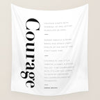 Courage quotes by Brene Brown collection Wall Tapestry Gallery Image 4