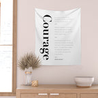 Courage quotes by Brene Brown collection Wall Tapestry Gallery Image 2