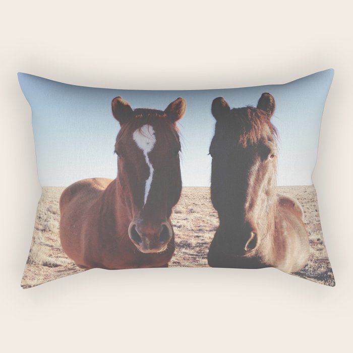 Horse Friends Rectangular Pillow Gallery Image 1