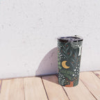 Full-Moon forest: Whimsical Woodland Nightscape with Deer and Moths Travel Mug Gallery Image 4