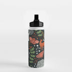 Full-Moon forest: Whimsical Woodland Nightscape with Deer and Moths Water Bottle Gallery Image 2