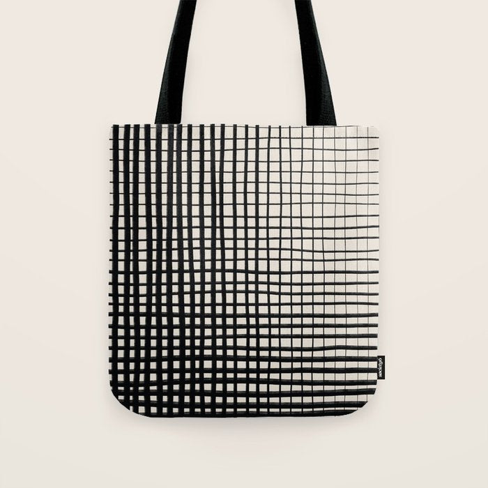 Horizontal & Vertical Lines Tote Bag Gallery Image 1