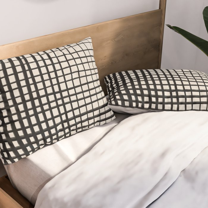 Horizontal & Vertical Lines Pillow Sham Gallery Image 2