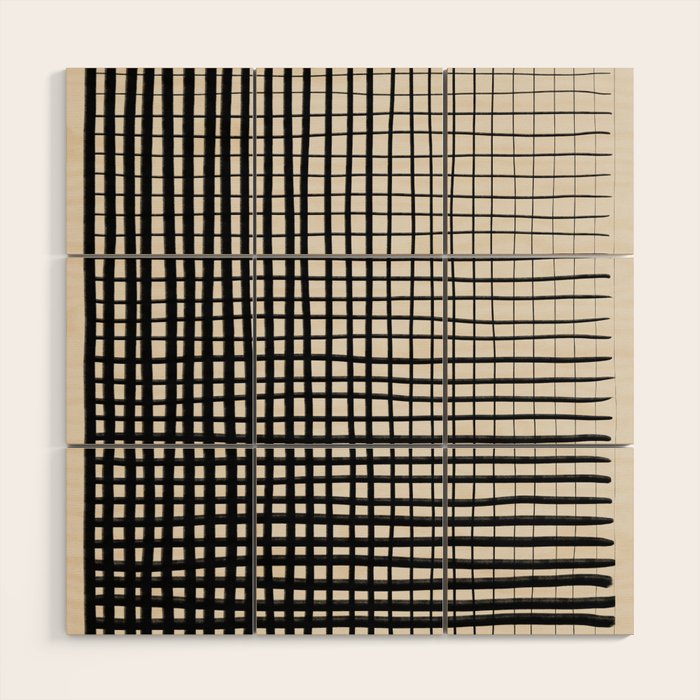 Horizontal & Vertical Lines Wood Wall Art Gallery Image 1