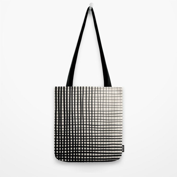 Horizontal & Vertical Lines Tote Bag Gallery Image 2