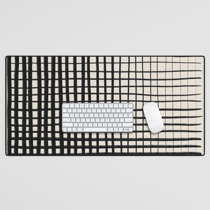 Horizontal & Vertical Lines Desk Mat Gallery Image 1