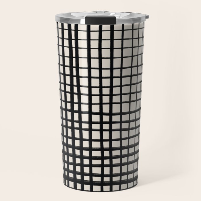 Horizontal & Vertical Lines Travel Mug Gallery Image 1