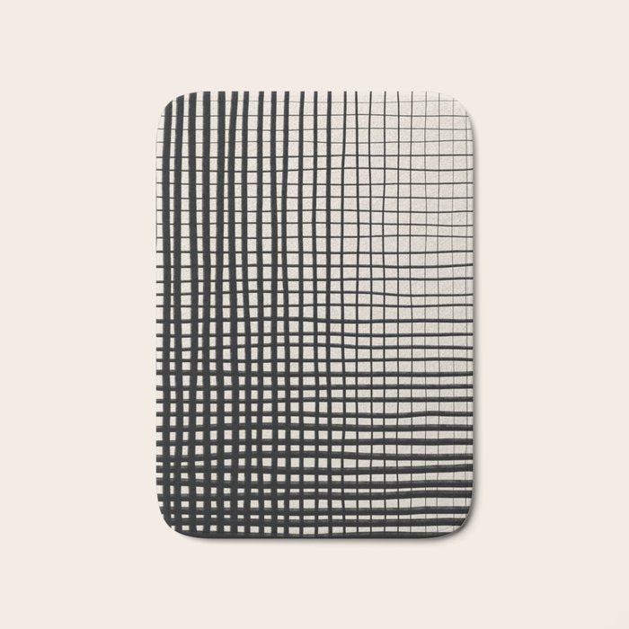 Horizontal & Vertical Lines Bath Mat Gallery Image 1