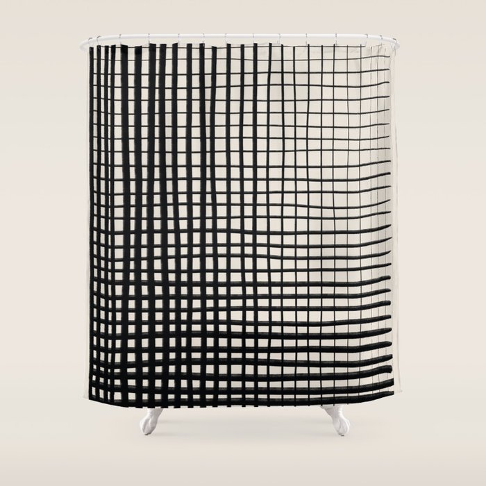 Horizontal & Vertical Lines Shower Curtain Gallery Image 1