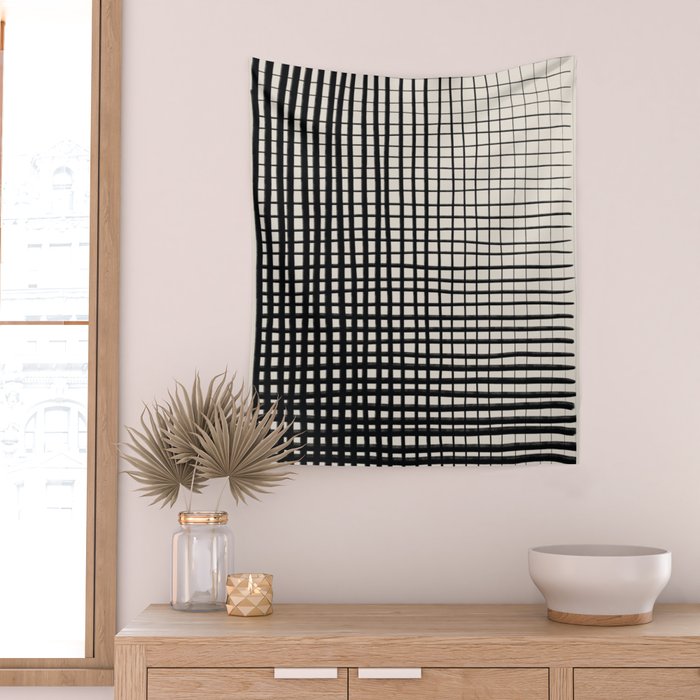 Horizontal & Vertical Lines Wall Tapestry Gallery Image 2