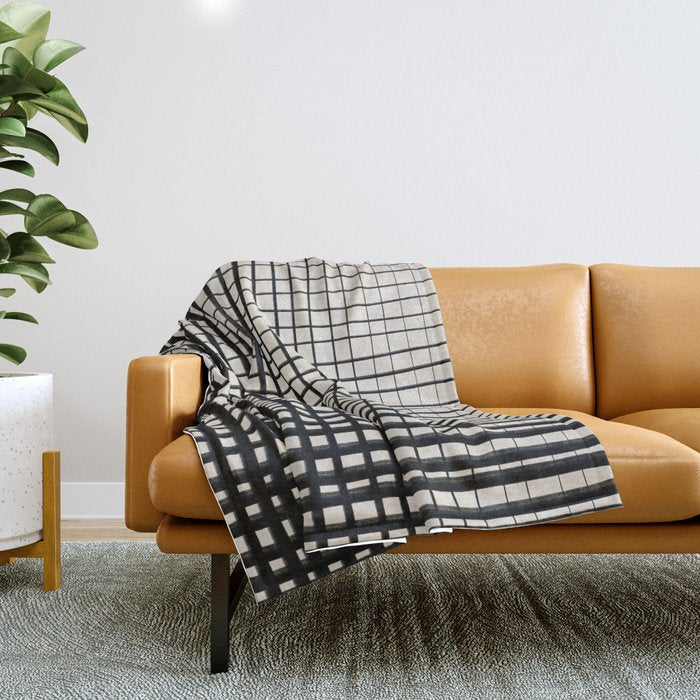 Horizontal & Vertical Lines Throw Blanket Gallery Image 1