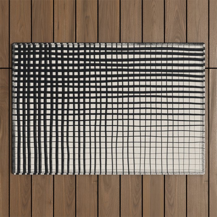 Horizontal & Vertical Lines Outdoor Rug Gallery Image 1