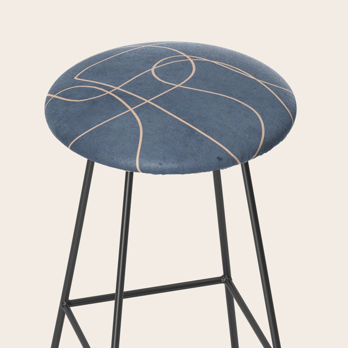 Abstract line art 256 Stool Gallery Image 2