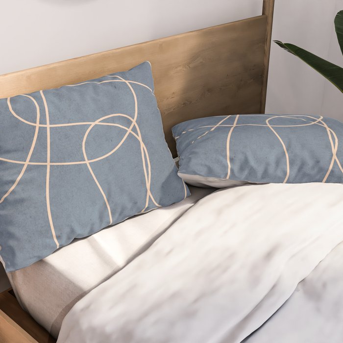 Abstract line art 256 Pillow Sham Gallery Image 2