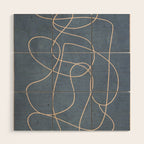 Abstract line art 256 Wood Wall Art Gallery Image 1