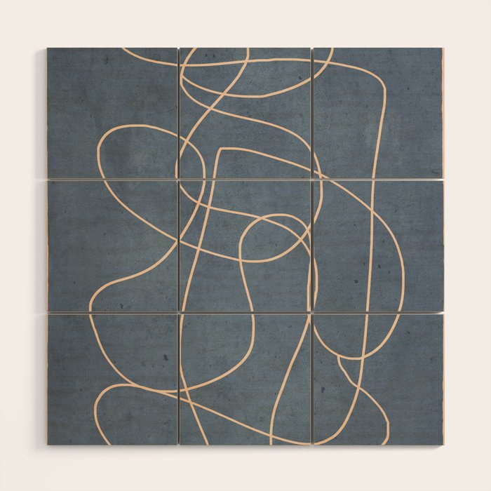 Abstract line art 256 Wood Wall Art Gallery Image 1
