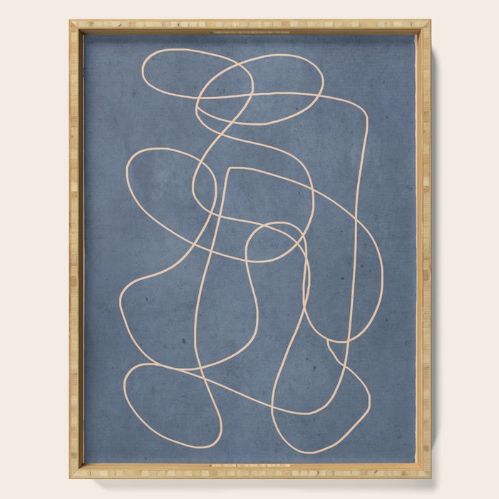 Abstract line art 256 Serving Tray Gallery Image 1