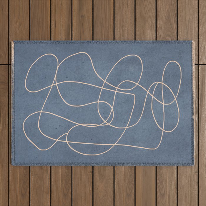 Abstract line art 256 Outdoor Rug Gallery Image 1