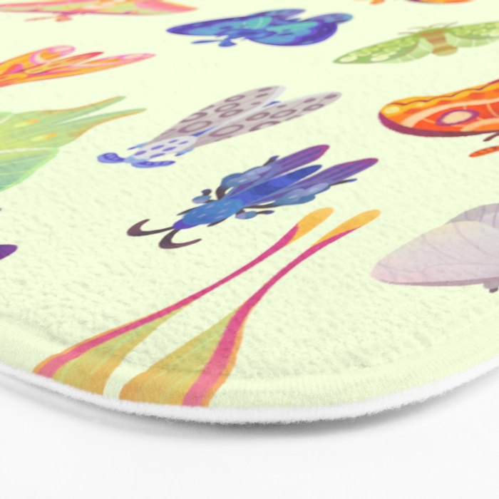 Moth - pastel Bath Mat Gallery Image 3