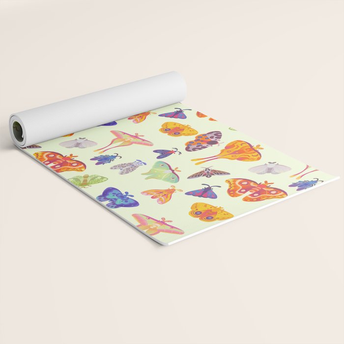 Moth - pastel Yoga Mat Gallery Image 2