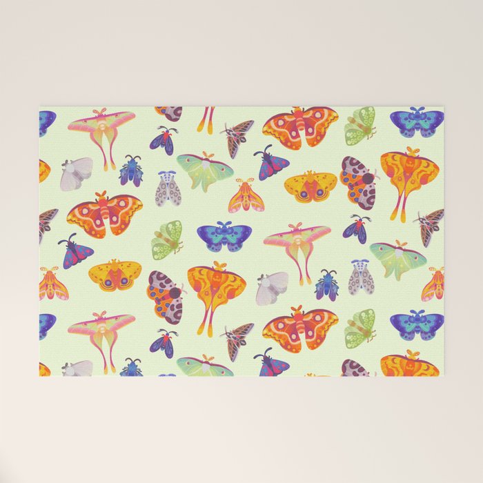 Moth - pastel Welcome Mat Gallery Image 1