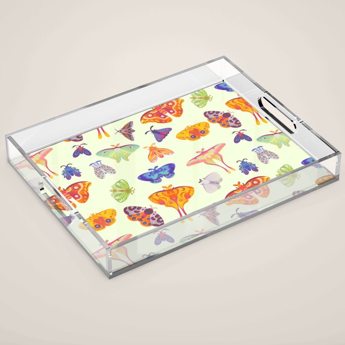 Moth - pastel Acrylic Tray Gallery Image 1