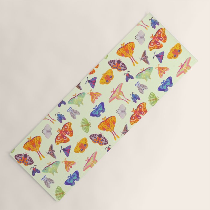 Moth - pastel Yoga Mat Gallery Image 1