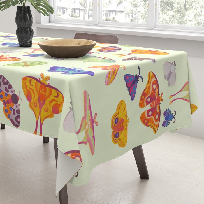 Moth - pastel Tablecloth Gallery Image 3