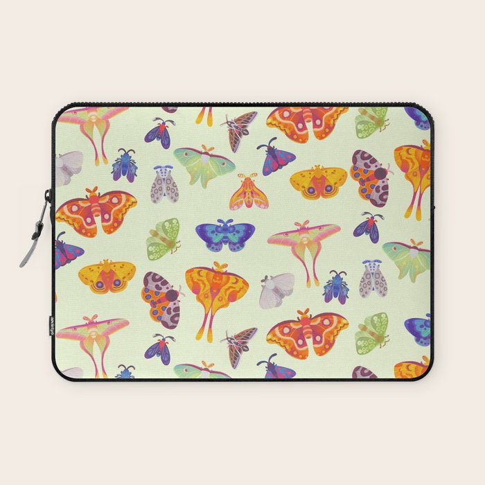 Moth - pastel Laptop Sleeve Gallery Image 1