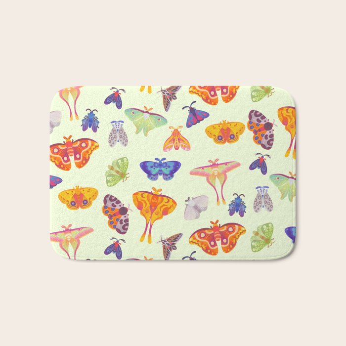 Moth - pastel Bath Mat Gallery Image 1