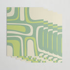 Mid-Century Modern Palm Springs Abstract Pattern Light Lime Jade Green Wrapping Paper Gallery Image 3