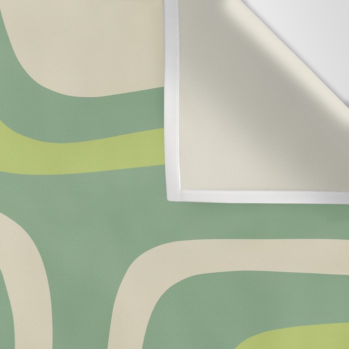Mid-Century Modern Palm Springs Abstract Pattern Light Lime Jade Green Wall Tapestry Gallery Image 3