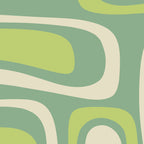 Mid-Century Modern Palm Springs Abstract Pattern Light Lime Jade Green Coffee Mug Gallery Image 2