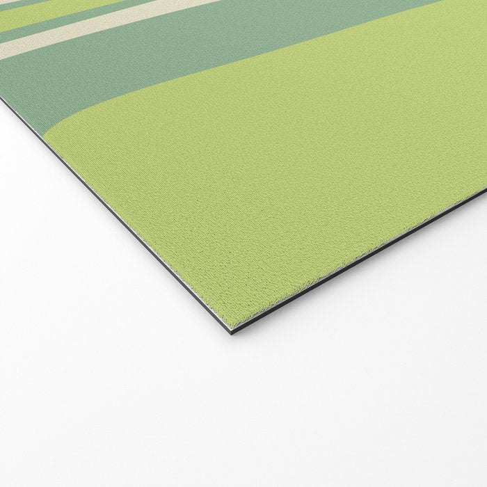 Mid-Century Modern Palm Springs Abstract Pattern Light Lime Jade Green Welcome Mat Gallery Image 2