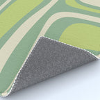 Mid-Century Modern Palm Springs Abstract Pattern Light Lime Jade Green Rug Gallery Image 4