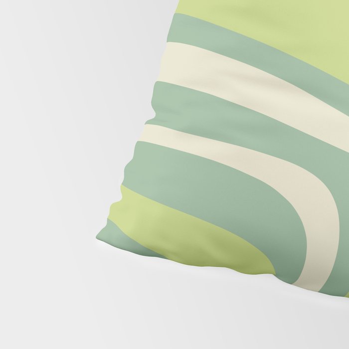 Mid-Century Modern Palm Springs Abstract Pattern Light Lime Jade Green Pillow Sham Gallery Image 4