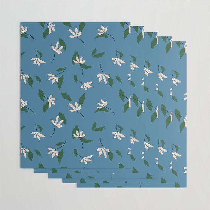 Sprouts | Blue Wrapping Paper Gallery Image 3
