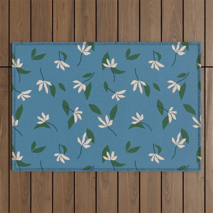 Sprouts | Blue Outdoor Rug Gallery Image 1