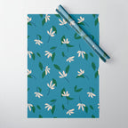 Sprouts | Blue Wrapping Paper Gallery Image 1