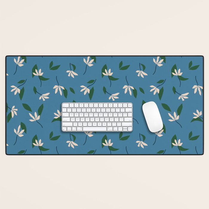 Sprouts | Blue Desk Mat Gallery Image 1